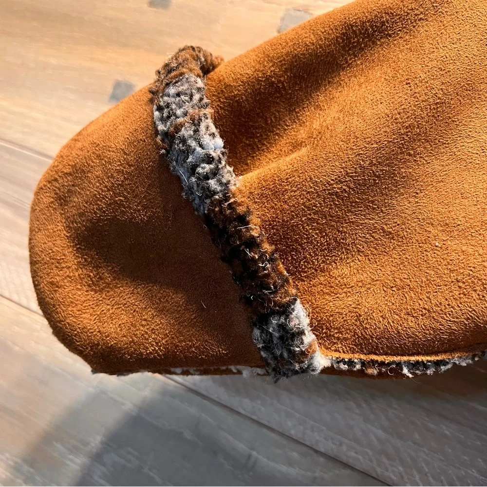 La Petite Rothschild Baby Bunting Snowsuit Suede Like Plaid Sherpa Lined 6/9‎